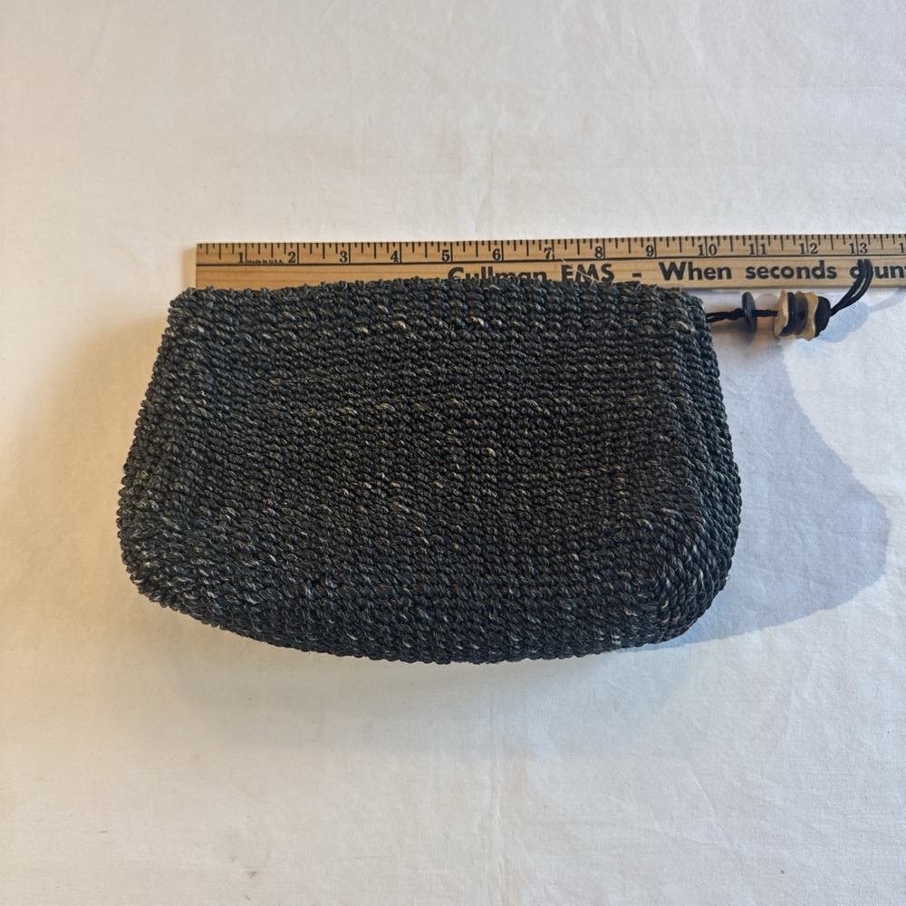 Vintage Fuji Bag Made In Japan Black Rope Small Handbag